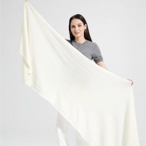 Elegant Cream Women's Wrap Scarf by